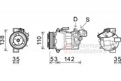 VAN WEZEL 0600k393 -  Компрессор, кондиционер